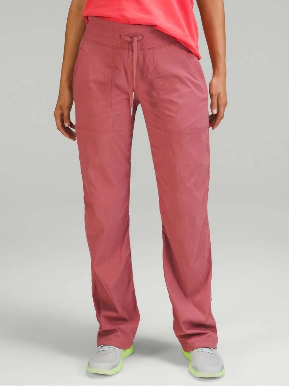 lululemon athletica Dance Studio mid rise full length Pant brier rose size 4